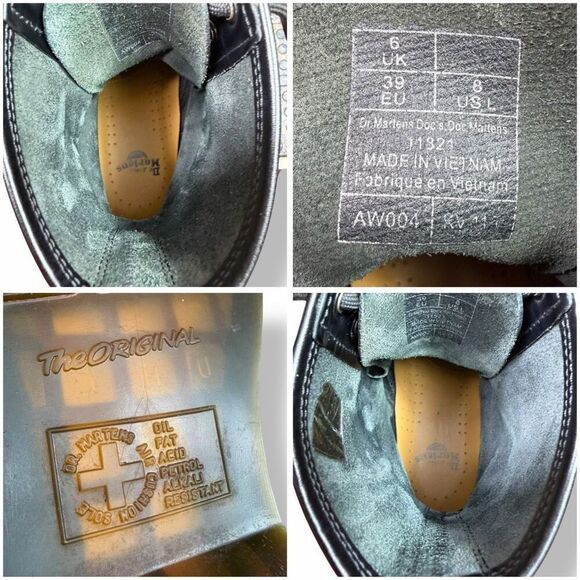 Dr. Martens Doc 1460 Smooth Black Leather Lace Up 8 Eye Boots Women’s 39 / 8 - Picture 11 of 12